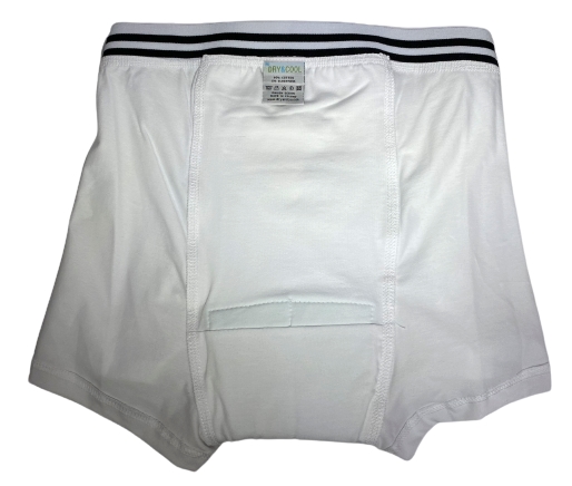 White incontinence underpants